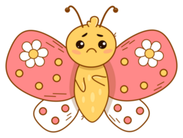 verdrietig vlinder insect sticker png