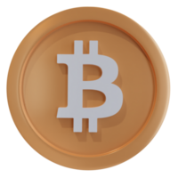 illustration 3d de bitcoin png