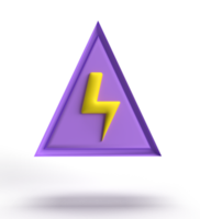 triángulo firmar púrpura Violeta color electricidad poder energía voltaje peligro relámpago advertencia icono la seguridad conmoción web amarillo riesgo botón cable tornillo trueno atención alerta tecnología seguridad elemento png