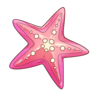 étoile de mer été dessin animé clipart png