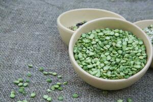 Dried green peas. photo