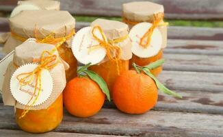 Homemade tangerine marmalade photo