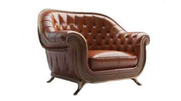 fauteuil met transparant achtergrond. generatief ai png