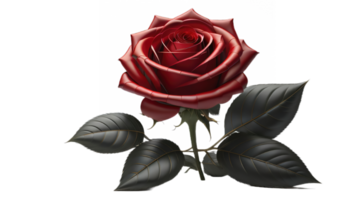 Illustration von Rose Blume auf transparent Hintergrund, zum Illustration, Digital Komposition, und die Architektur Visualisierung. generativ ai png