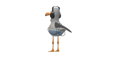 ai génératif mouette isolé sur une transparent Contexte png