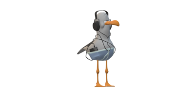 ai génératif mouette isolé sur une transparent Contexte png