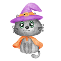 Cute cat cartoon pet.design of Halloween. png