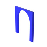 geometrico forme buio blu realistico arco scena isolato trasparente png. architettonico struttura minimo parete modello Prodotto palcoscenico vetrina, astratto illustrazione per prodotti. astratto geometrico png