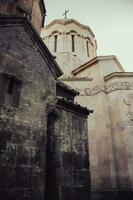 Ancient church walls with spires cityscape concept photo. photo