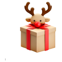 Christmas Gift Box Birthday Gift Box Festive Red Gift Box AI Generated png