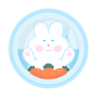 chubby bunny little cute rabbit love carrot happy in every day png