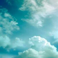 blue sky with cloud in sunshine day photo