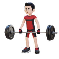 3D Sportsman Character Building Strength and Power with Deadlift Workout png