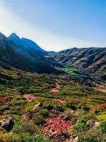 naturaleza en la cima de la montaña foto