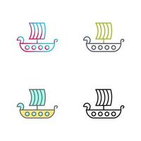 Viking Ship Vector Icon