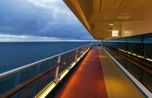 Cruise ship heading to Caribbean islands cruise vacation from Miami, Florida, USA photo