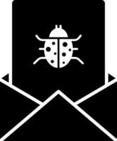 Mail malware icon or symbol. vector