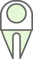 Divot Vector Icon Design