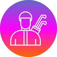 Golfer Vector Icon Design