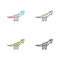 icono de vector de dinosaurio