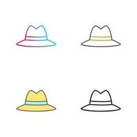 icono de vector de sombrero