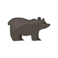 Cute cartoon animal. Cute character - bear on white background. vector