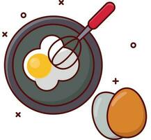 omelet cooking vector illustration on a background.Premium quality symbols.vector icons for concept and graphic design.