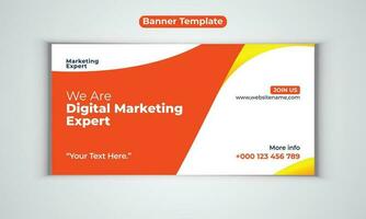 Digital marketing agency modern banner design vector template