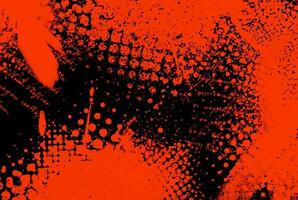 Red halftone texture graffiti background dotted effect pattern art photo