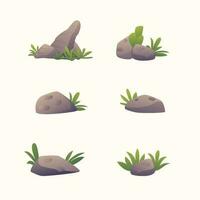 Rocks collection premium vector illustration