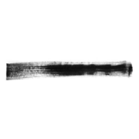 Black brush stroke isolated on a transparent background. Stock design element png