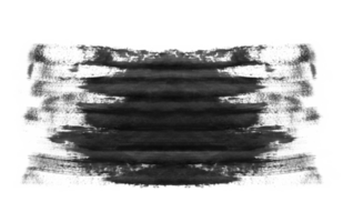 Black brush stroke isolated on a transparent background. Stock design element png