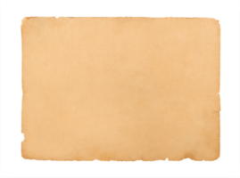 Old sheet of paper isolated on transparent background. Stock photo png