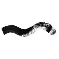 Wavy black brush stroke isolated on a transparent background. Stock design element png