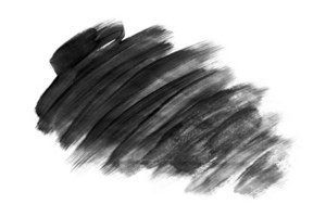 Black brush stroke isolated on a transparent background. Stock design element png