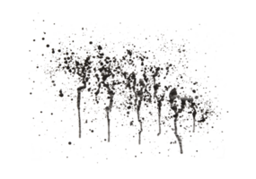 Spritzer von schwarz Farbe mit Streifen isoliert auf ein transparent png Hintergrund. Lager Foto