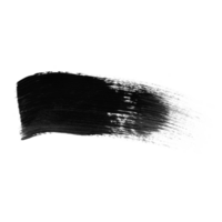 svart borsta stroke isolerat på en transparent bakgrund. stock design element png