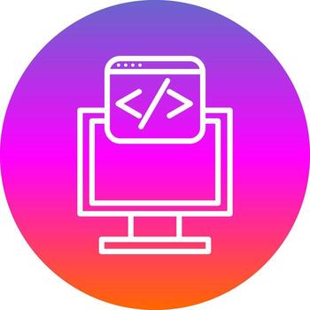 diseño de icono de vector de programación web