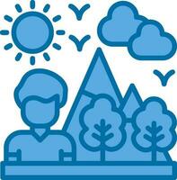 Hiking Vector Icon Design