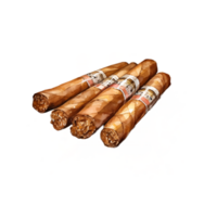 Cigars Watercolor Clipart AI Generated png