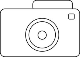 Isolated camera in line art illustration. vector