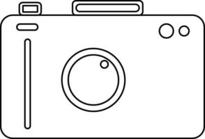 Line art illustration of a camera. vector