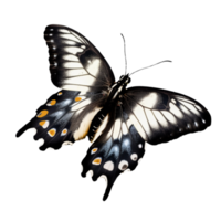 bellissimo farfalla isolato.papilio chikae.black e bianca farfalla.falena. ai generato png