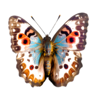 Beautiful butterfly isolated.Saturnia pavonia.turquoise butterfly.Moth. AI Generated png