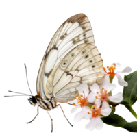 Beautiful butterfly isolated.Bhutanitis.Moth.White butterfly. AI generation png