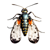 hermosa mariposa aislado.callimorpha quadripunctaria.polilla.verde mariposa. ai Generacion png