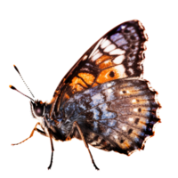 mooi vlinder geïsoleerde.nymphalis antiopa.bruin vlinder.mot. ai gegenereerd png