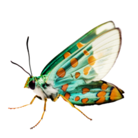 Beautiful butterfly isolated.Callimorpha quadripunctaria.Moth.Green butterfly. AI generation png