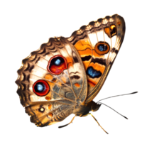 lindo borboleta saturnia isolada pavonia.turquesa borboleta.moth. ai gerado png