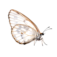 Beautiful butterfly isolated.Sasakia charonda diurnal.glass butterfly.Moth. AI Generated png